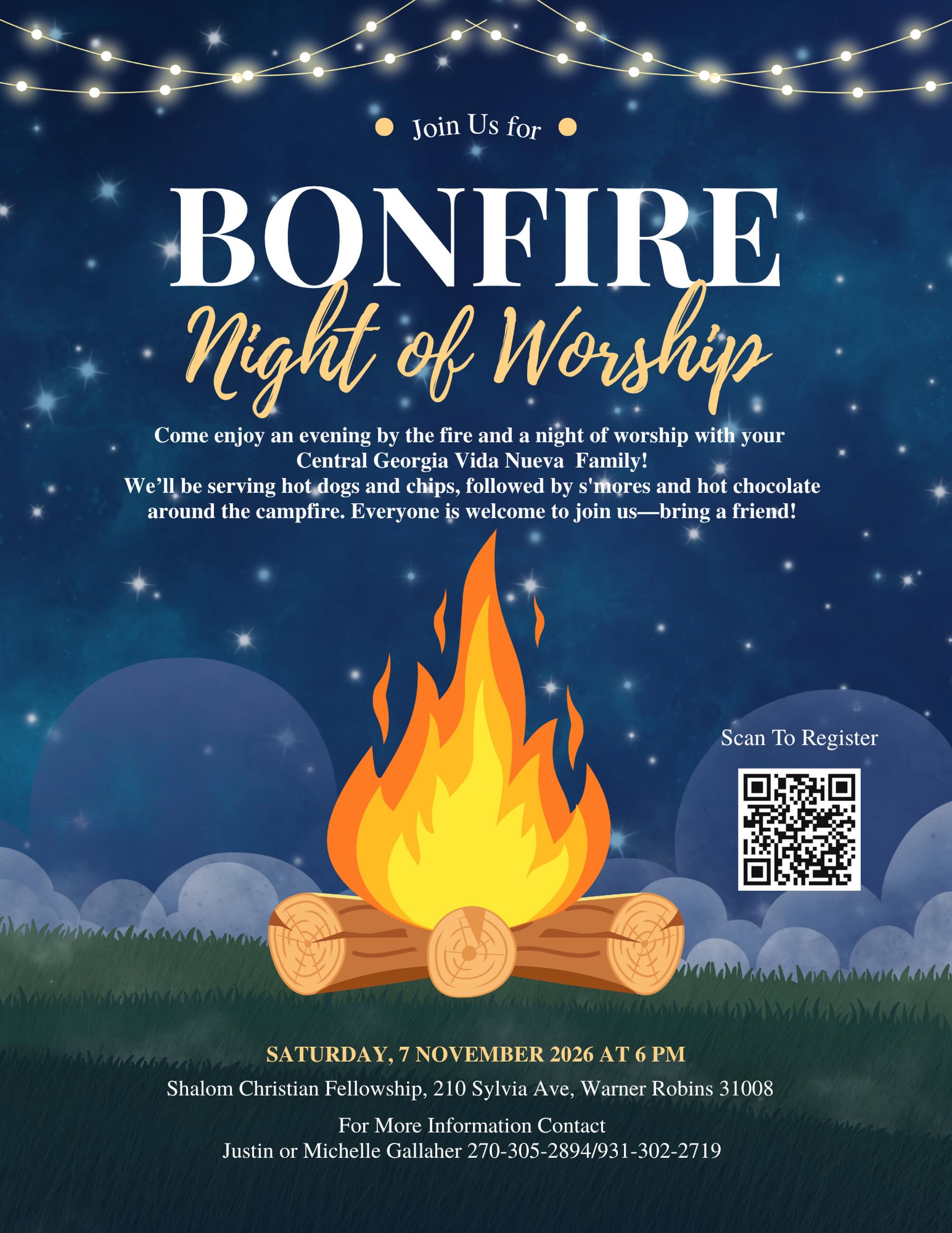 Come on out and join us on November 7th at 6pm. Food will be provided. Bring a friend and a chair. If you are interested in coming please scan the QR code and register so we can have a head count. Hope to see everyone there!